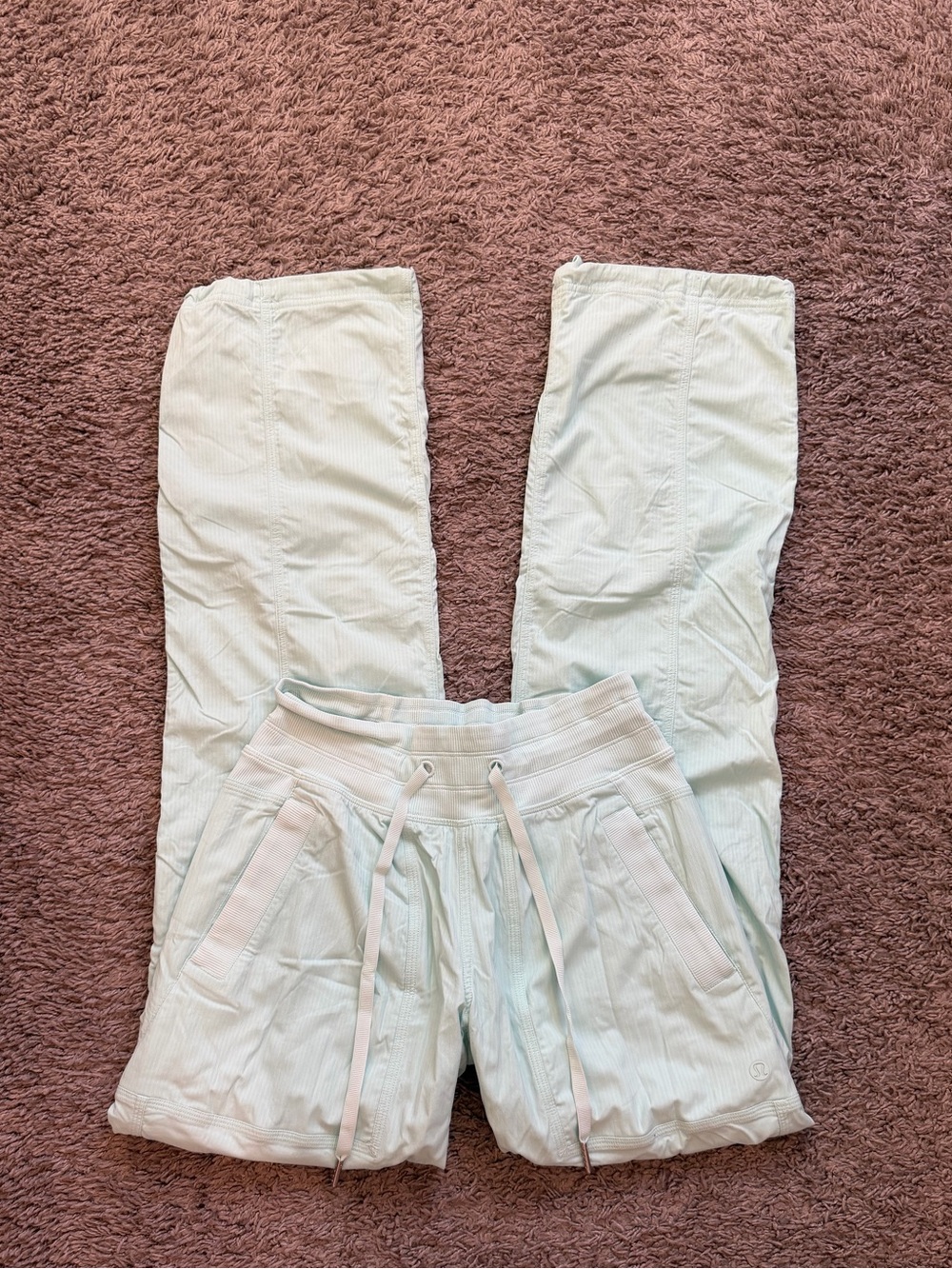 lululemon athletica Aqua Blue Drawstring Joggers